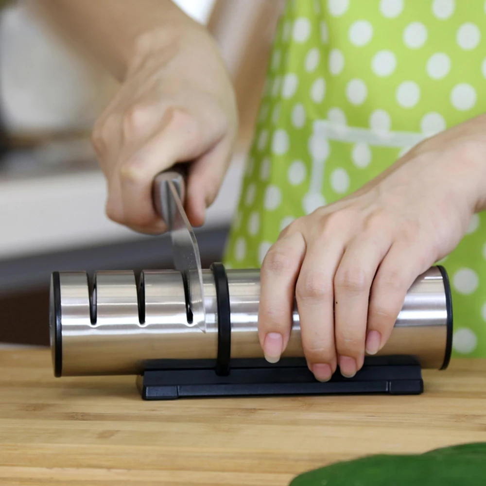 

DAMASK Kitchen Knives Sharpener 3 Stages Professional Knife Sharpening Tool Sharpens Edge For Stainless Steel&Ceramic Knives