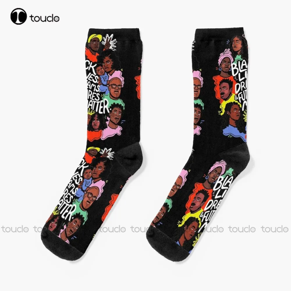 

Black Lives Matter Socks Red Soccer Socks Youth Personalized Custom Unisex Adult Teen Youth Socks 360° Digital Print Fashion New