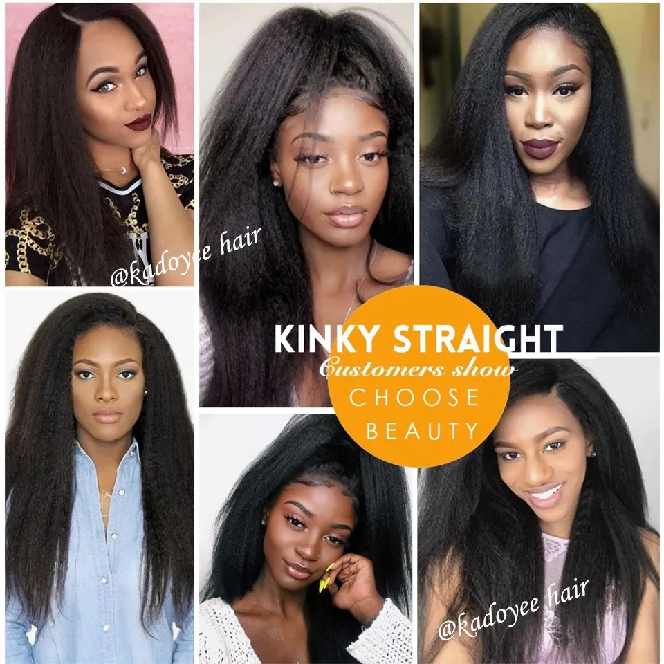 kinky straight lace wig