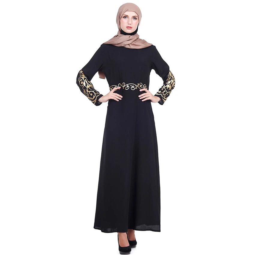 Мусульманское платье Abaya новинка 2 шт. туника и искусственная одежда для