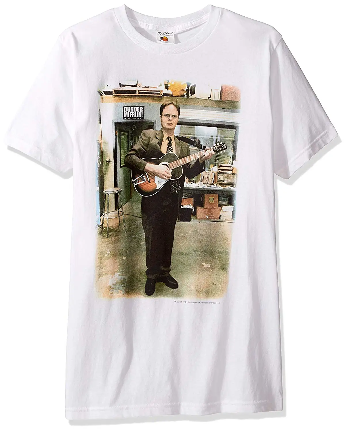 

T-Line Men's The Office Tv Series Dwight Guitar Graphic T-Shirt T Shirt Summer Famous Clothing