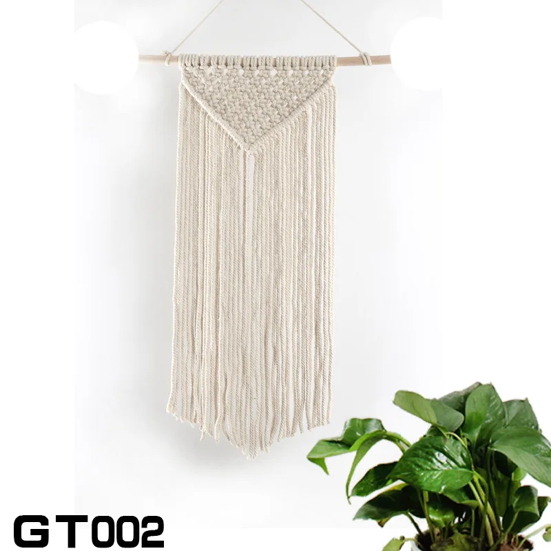 Cross Border Cotton Thread Hand-woven Processing Indoor Decoration Beautify Wall Decoration Wall Hanging Decoration Tapestry Cur