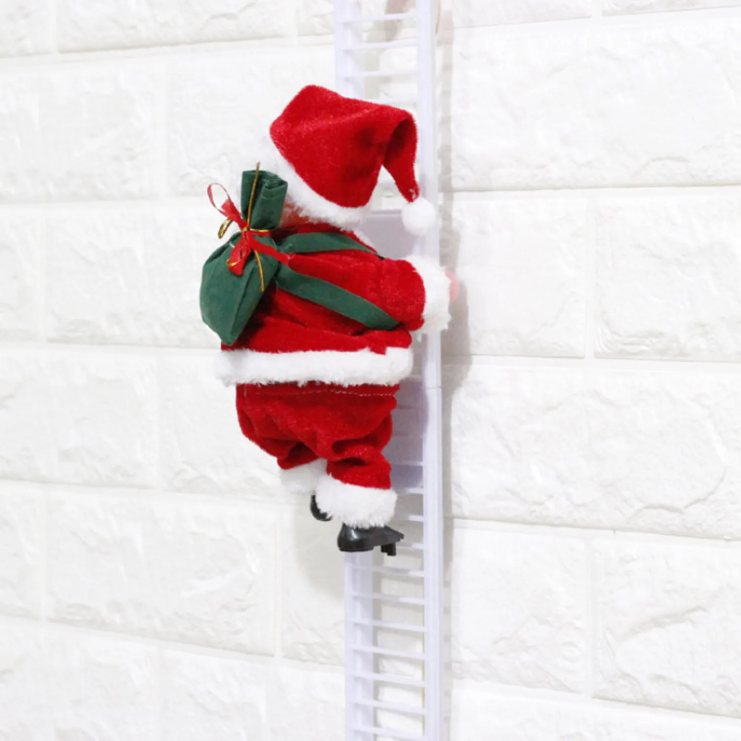 Детский милый мультяшный Электрический плюшевый Санта-Клаус, лестница для скалолазания, Рождественская фигурка, кукла, рождественские вечерние домашний декоративный орнамент, игрушка