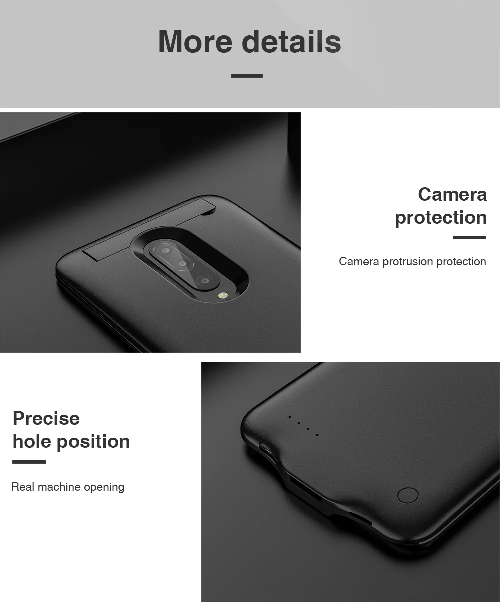 6500 мАч чехол для зарядного устройства для Oneplus 7 T Расширенный резервный внешний аккумулятор чехол для зарядки для One Plus 7 T OnePlus 7 T