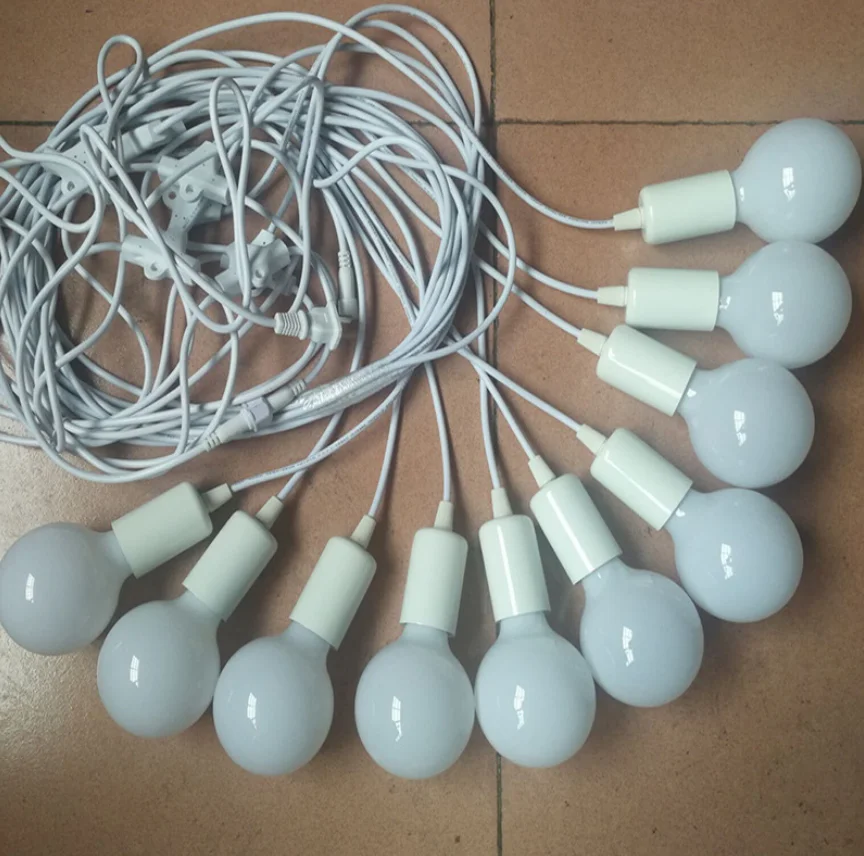 Занавес E27 Adsion струнные огни кафе праздники Декор DIY лампы