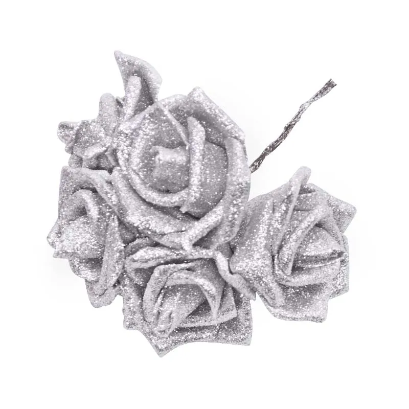 25 rose artificiali in morbida schiuma per bouquet di nozze fai