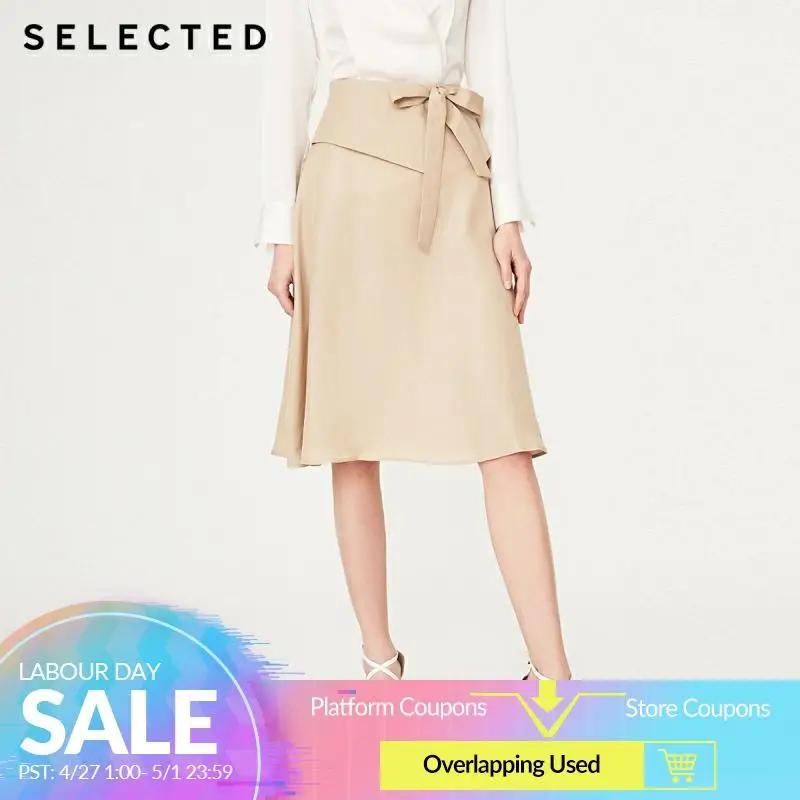 

SELECTED Women's Waist Fold Trend Casual A-line Skirt S|41924C516