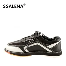 Обувь для боулинга высокого качества; мужские кроссовки с нескользящей подошвой; кожаная дышащая Спортивная обувь; удобная обувь на шнуровке; AA11034