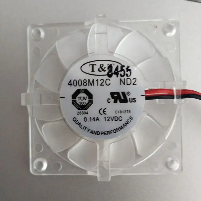 

Original T&T 4008M12C ND2 12V 0.14A 4 cm graphics card fan
