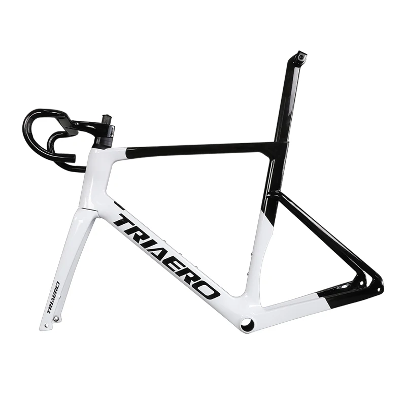 White Icanbikes новейшая карбоновая рама T800 дорожный велосипед плоское крепление дисковый тормоз рама с передним 100 мм задним 142 мм - Цвет: White