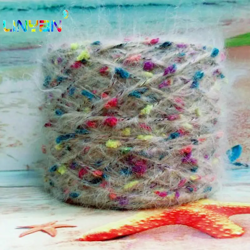 

300G/Lot wool mohair Wool Angola color Knitwear Hand Knitting Wholesale Yarn For Knitting & Crocheting Thick chinlon fleece t50