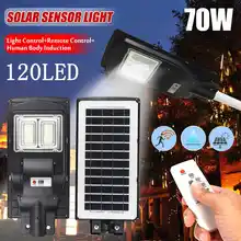 Becorce 70 Вт IP67 водонепроницаемый светодиодный свет управления+ пульт дистанционного управления+ PIR индукция человеческого тела Солнечный уличный садовый фонарь фара для парковки