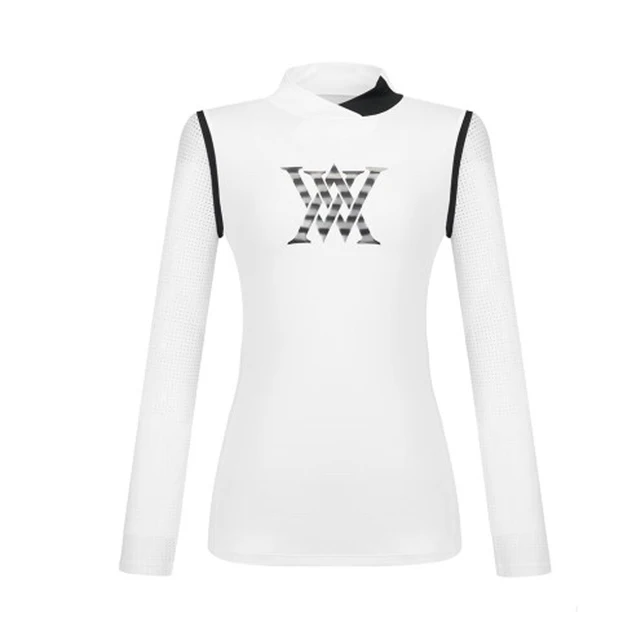 Golf women's shirt spring and summer thin sun-proof long-sleeved stretch fabric and perforated sleeves white