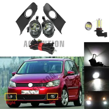 

For VW Touran 2010 2011 2012 2013 2014 2015 Car-styling LED Fog Lamp Light Grille Cover Wire Harness Assembly