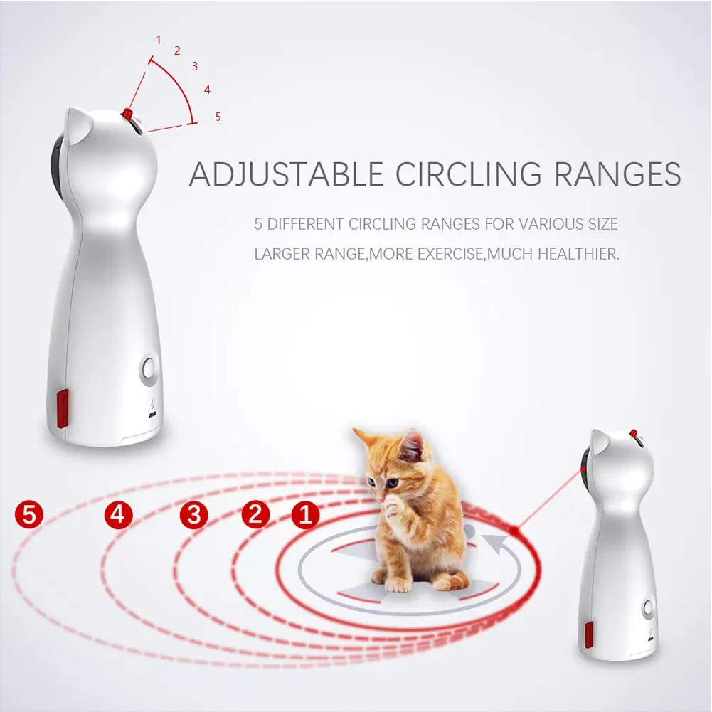 Intelligent Toy For Cats Exercise Work 15 Minutes After Every Three Hours Interact With The Cat USB Charge Smart LED