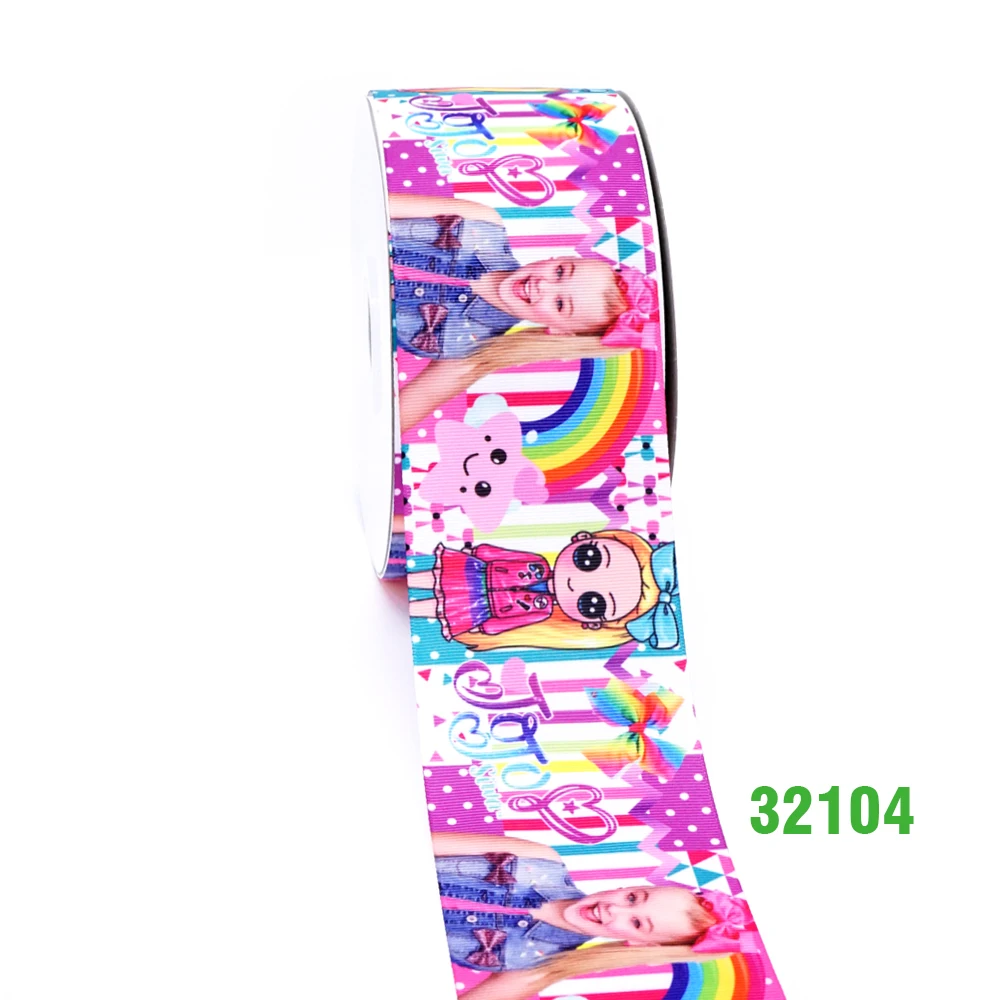 50 ярдов мультфильм напечатанный grosgrain ленты 32120 - Цвет: 32104
