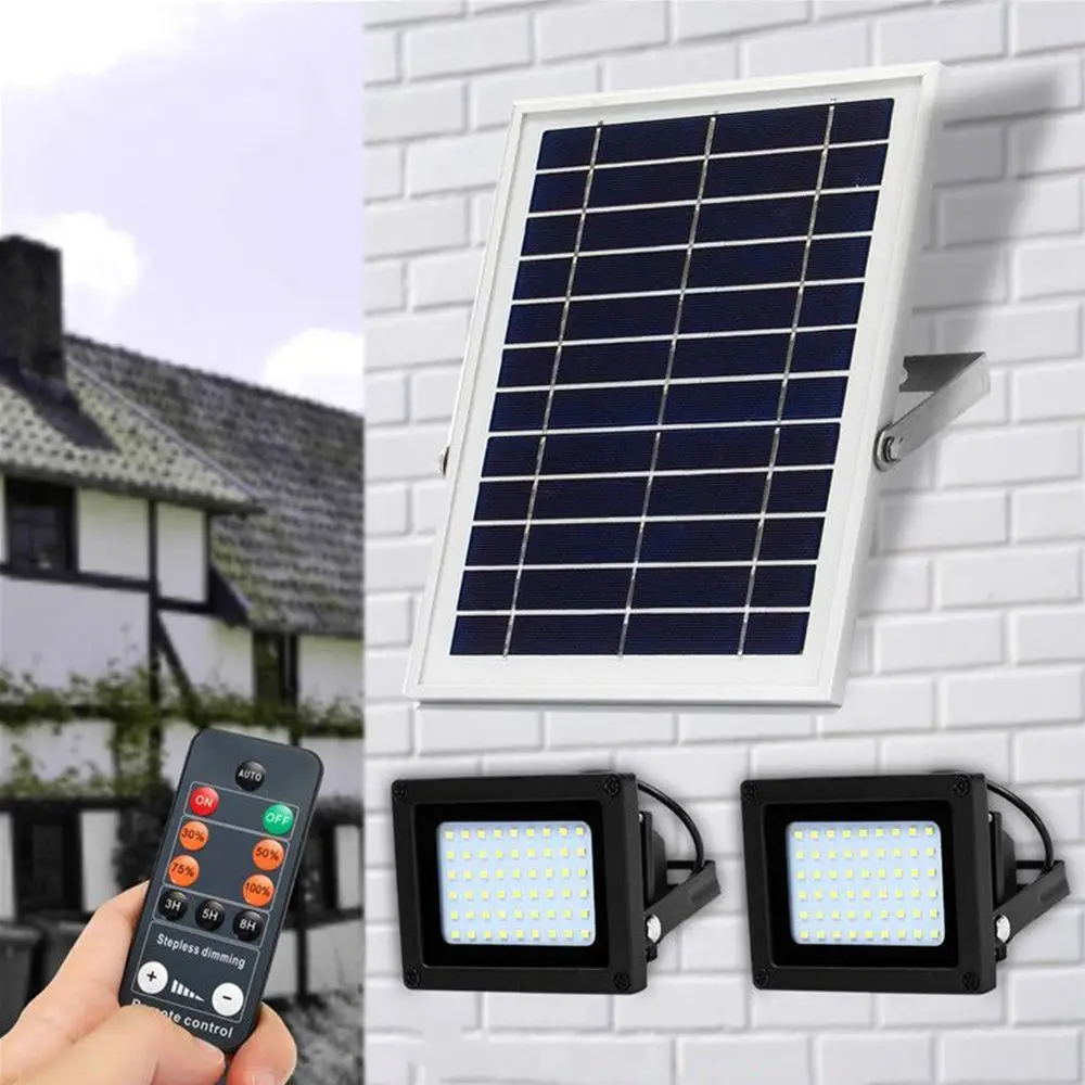 

LED Flood Lamp Light Control Waterproof 54 Led 2835smd Solar Light Outdoor Garden Security Spotlights Street Light