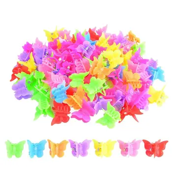

100PCS Butterfly Hair Clips for Women and Girl Hair Clamp Hair Clasp Assorted Color Butterfly Hair Clips Accessories Sets