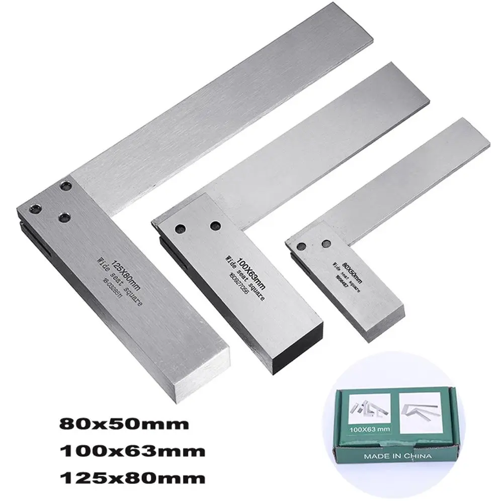 Metal Steel Engineers Machinist Try Square Set Right Angle Measure Woodworking 
