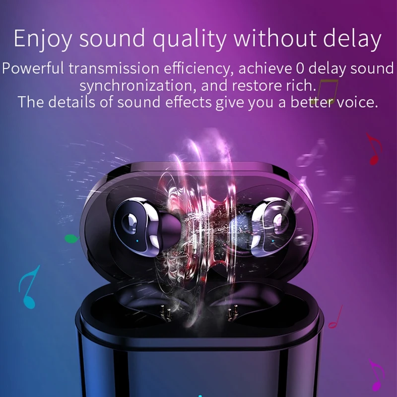 New Wireless Sports Running Headset Stylish Bluetooth Noise Cancelling Headphones For Se-6Tws