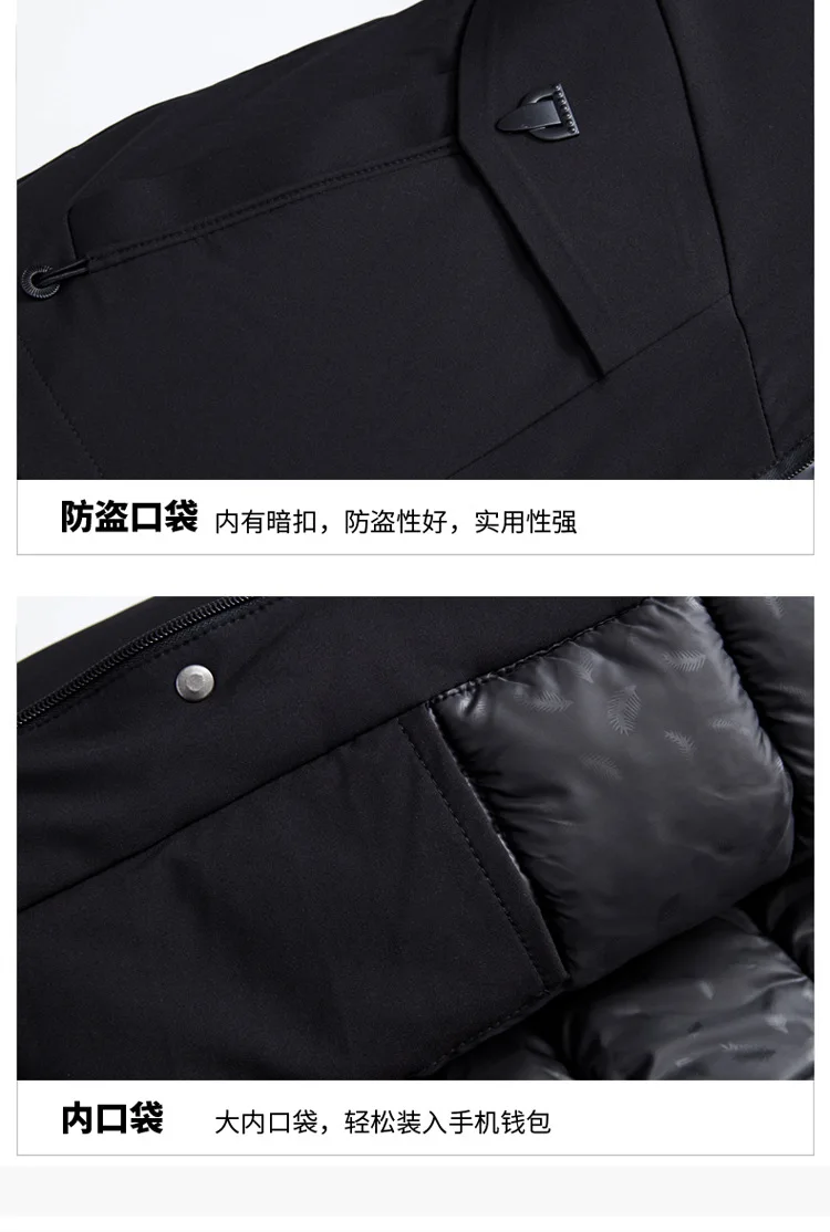 Daddy Clothes Winter Coat Middle-aged MEN'S Cotton-padded Coat Thick Winter Large Fur Collar Cotton Coat Middle-aged Warm Cotton