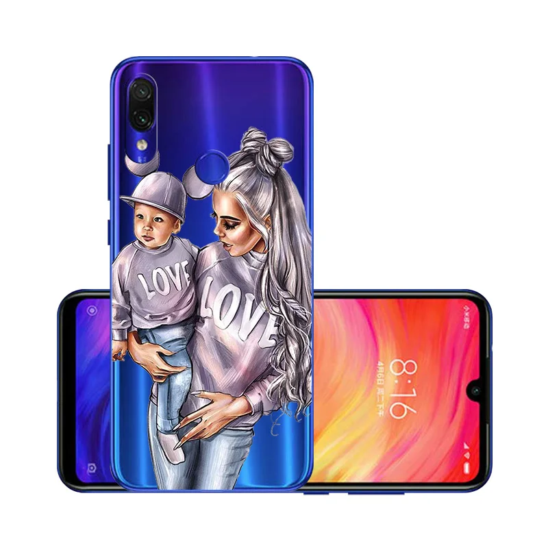 Чехол Super Mom baby girl для Xiao mi Red mi Note 8 Pro, мягкий силиконовый прозрачный чехол для Xio mi Red mi 7 7A 6 mi 9T note 7 6