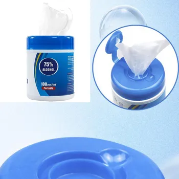 

Disinfection Wipes 100 Sheets Bag Portable 75 Alcohol Wipes 10ML Бытовые чистящие средства Toalla de papel Бумажное полотенце