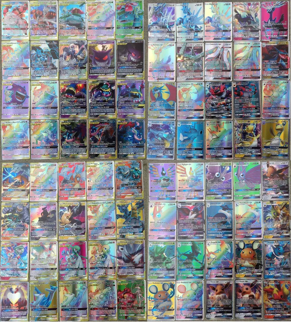 Новые карты 120C/D шт. 40 команда+ 80GX ультра зверь TCG блестящие карты игры битва торговые карты для детей игрушки Рождество