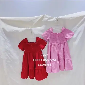 

2020 Korean style girls dress fashion cotton summer girls dresses 3-9 years F146