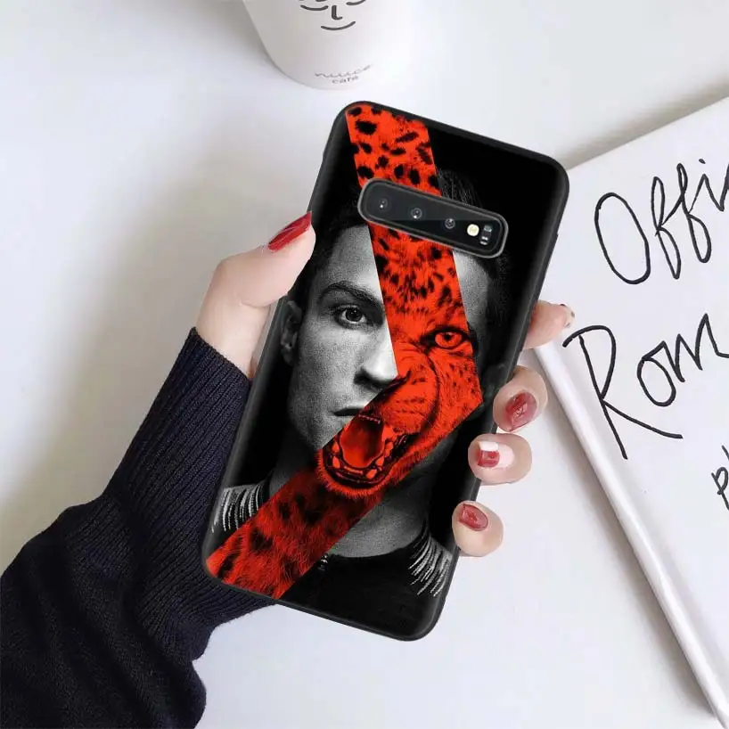 CR7 Криштиану Роналду черный чехол для samsung Galaxy A50 A70 A50S A10S A20S A10 A20E A30 A40 M40 M30S A80 мягкий чехол для телефона - Цвет: BS332-8