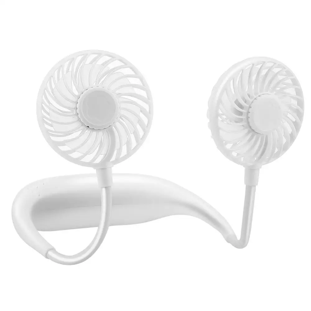 

Summer Cooling Fan Neck Fan Mini USB Fan Rechargeable with Bluetooth Headphones LED Light for Travel Outdoor Office Home Sports