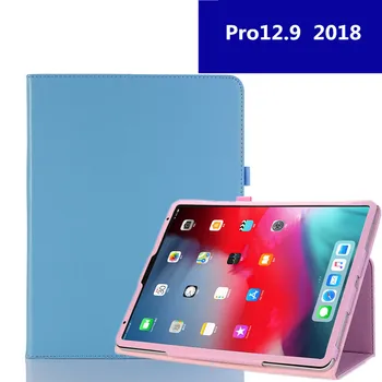 

Case For iPad Pro 12.9 2018 With Pencil Holder Cover,Slim Smart Cover Stand Auto Sleep/Wake Tablet Case for funda iPad 2018 12.9