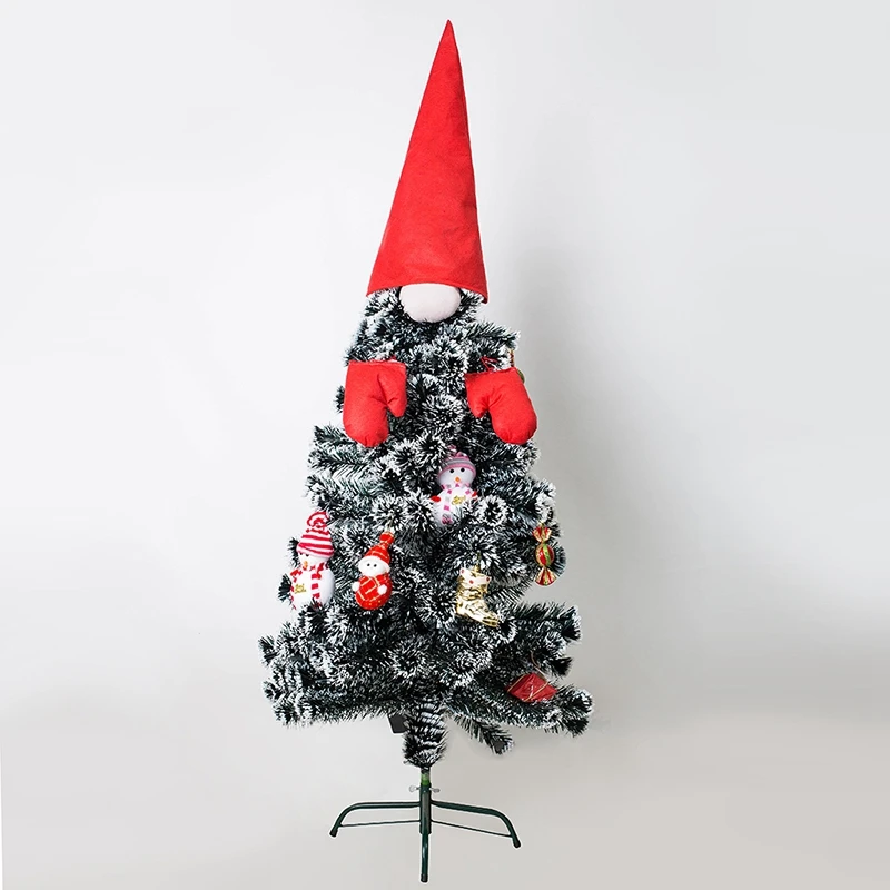 

Portable Cute Christmas Tree Topper Dress Up Baby Face Set with Hat Nose Gloves