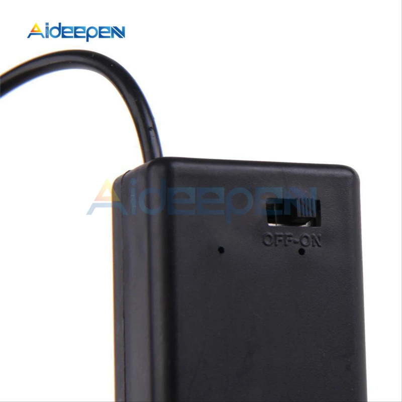 9V PP3 держатель батареи черный пластиковый корпус коробки с проводом свинца включения/выключения портативная упаковка для аккумуляторов крышка+ DC 2,1 мм разъем