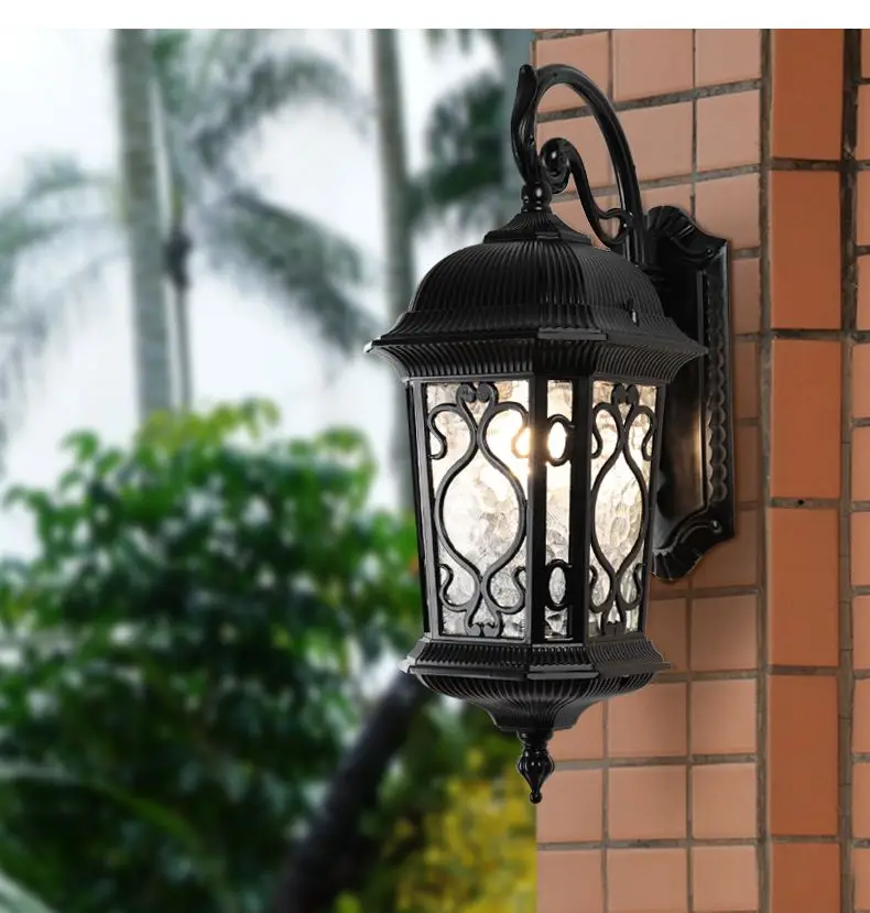 Настенный светильник Открытый водонепроницаемый дворовый свет ворота садовый забор Европейский ретро вилла на террасе настенная лампа для балкона