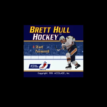 

Brett Hull Hockey NTSC Version 16 Bit 46 Pin Big Gray Game Card For USA Game Players