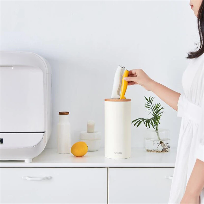 Xiaomi Mijia Solista кухонный набор 4 шт нож кухонный/шеф-повара/Фруктовый нож с ножом подставка износостойкие ножи поварской набор для семьи