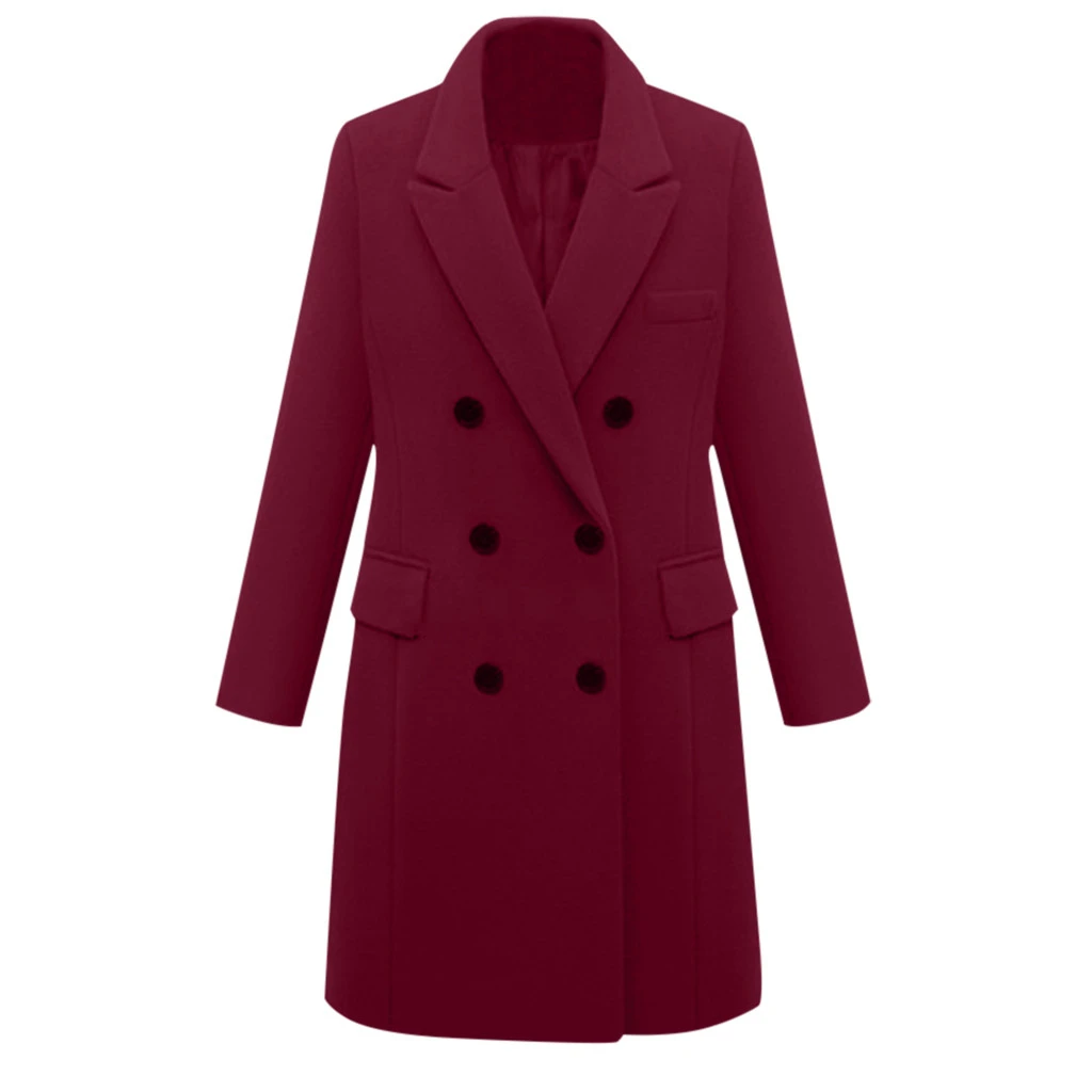 CHAMSGEND, новинка, осенне-зимнее пальто, женский кардиган, куртка большого размера, модная длинная верхняя одежда, шерстяное Женское пальто, одежда 1121