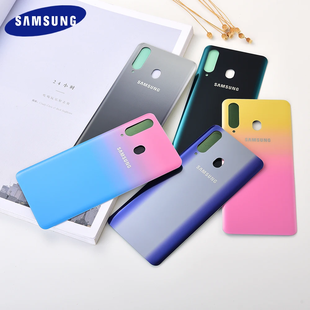 Задняя крышка батарейного отсека Samsung A8S стеклянная корпуса сменный защитный