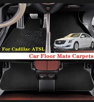 

Puou For Cadillac ATSL Car Floor Mats Carpets Front & Rear Full Set Custom auto foot Pads automobile waterproof carpet cover