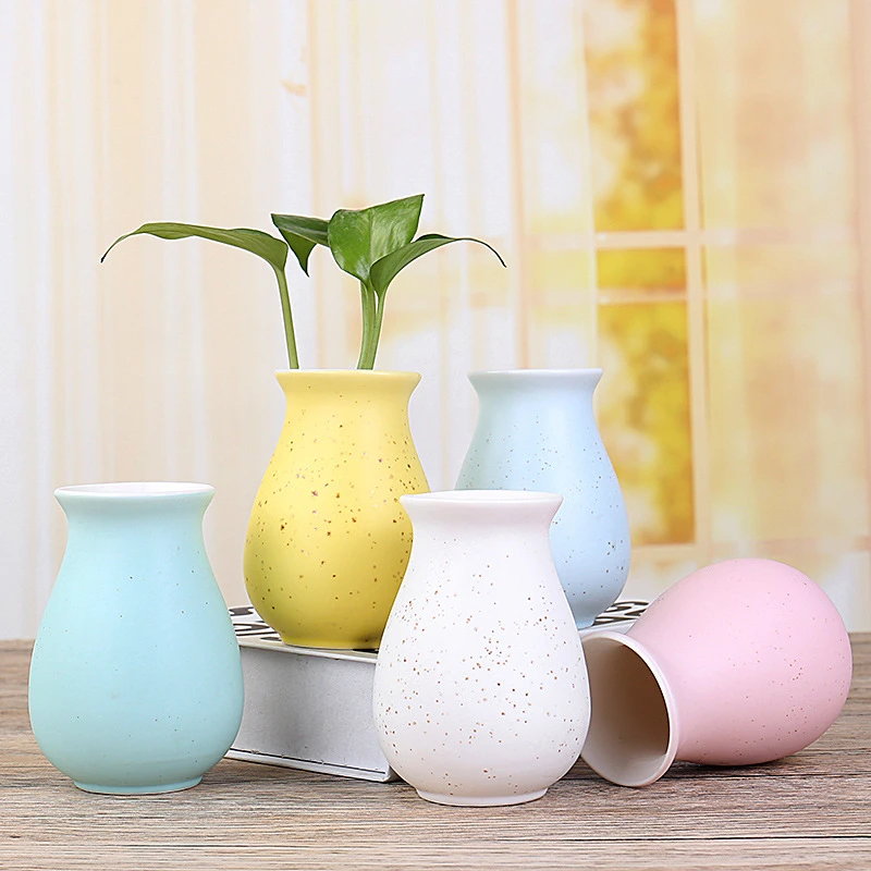 Simple Small White Ceramic Flower Vase Porcelain Vase for Hydroponics Plants Dried Flower Home Table Decoration Gift Idea White 