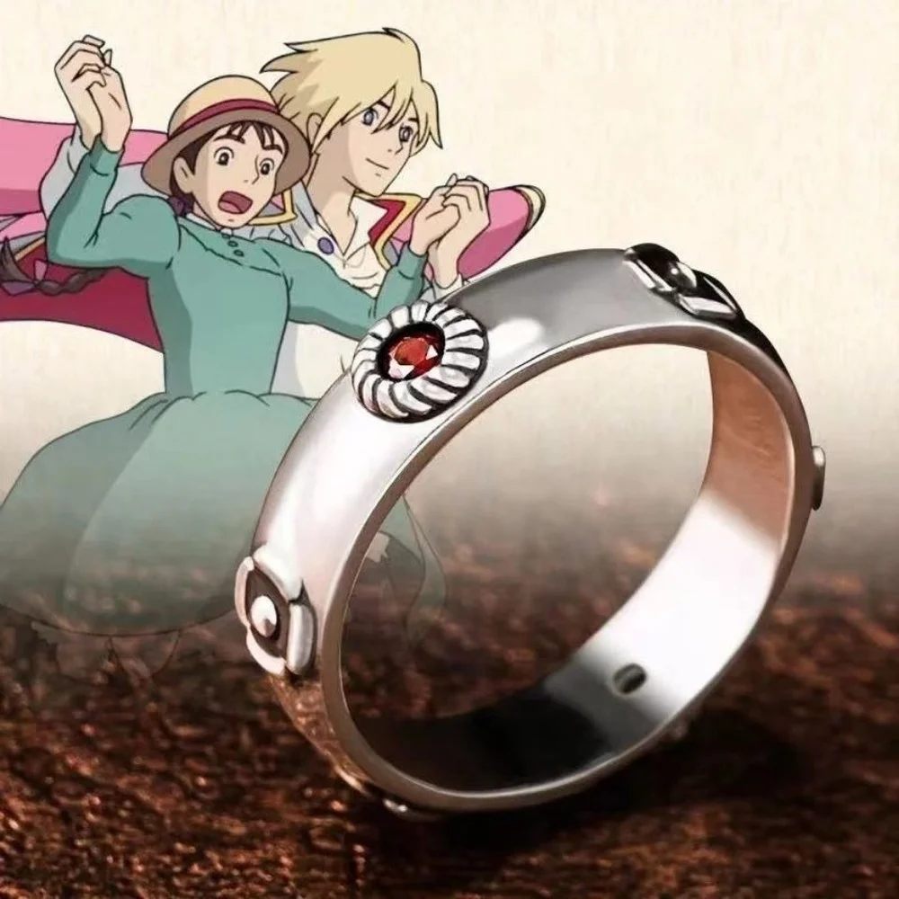 Кольцо Howl's в виде движущегося замка 925 винтажное серебряное кольцо Hauru Софи