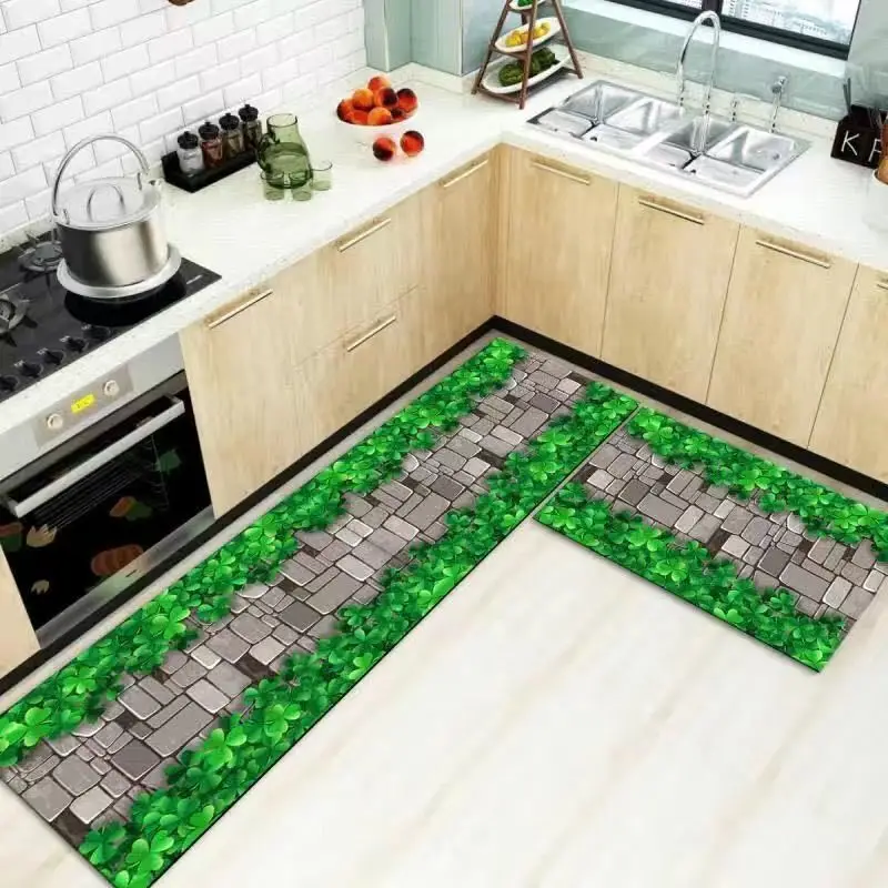 

Long Kitchen Mat Bath Carpet Floor Mat Home Entrance Doormat Modern Kitchen Rug Tapete Absorbent Bedroom Living Room Floor Mats