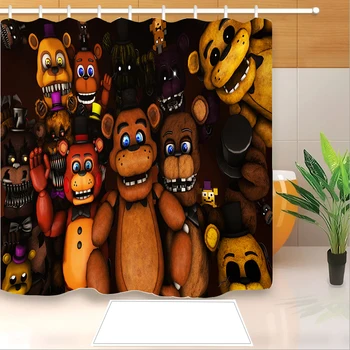 

Adventures of Five Nights at Freddy's 3D Print Shower Curtain Polyester Fabric Bathroom Curtain Waterproof Hook Bath Curtain 04
