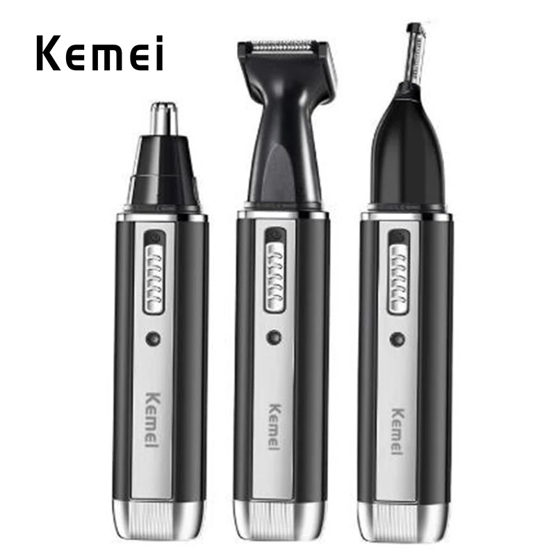 US PLUG Kemei-6631 триммер для волос в носу Перезаряжаемый для мужчин тример для лица Бровей Удаление волос в носу триммер для бровей для носа водонепроницаемый - Цвет: US PLUG