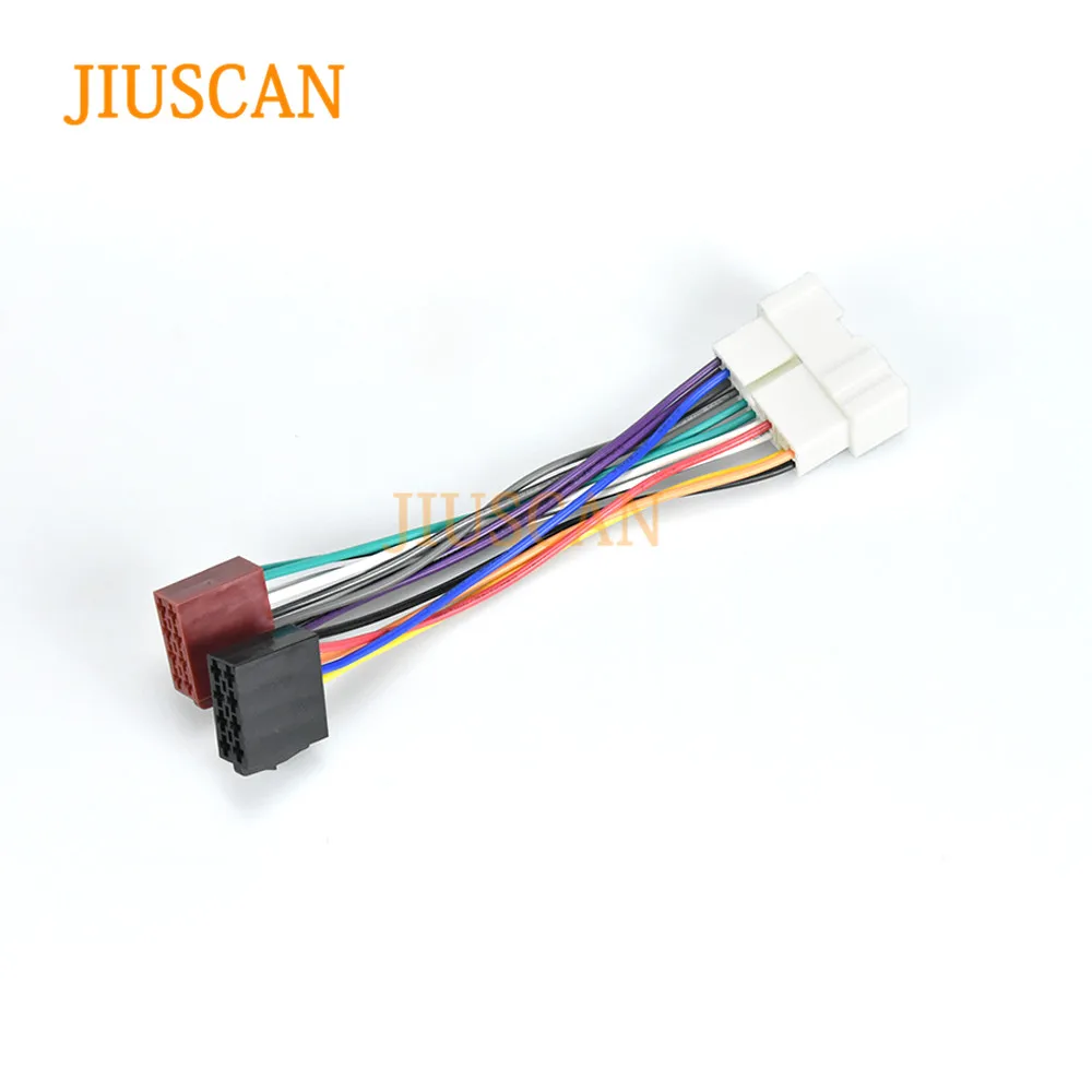 JIUSCAN 12-018 ISO радио адаптер для NISSAN(выберите модели) провода жгуты проводов разъем свинцовый ткацкий станок кабель штекер Адаптер стерео