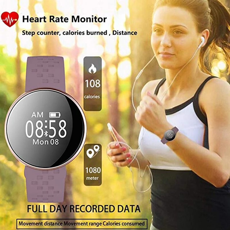 

Women sport Smart Watch Fitness Sleep Monitoring Remote Camera Waterproof Auto Wake Screen healthy men watch for IPhone