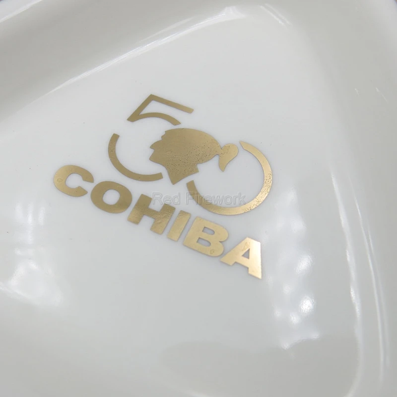 COHIBA 50-летие керамическая Высококачественная сигарная пепельница 3/4 держатель 1 пепельницы для сигарет дома с подарочной коробкой