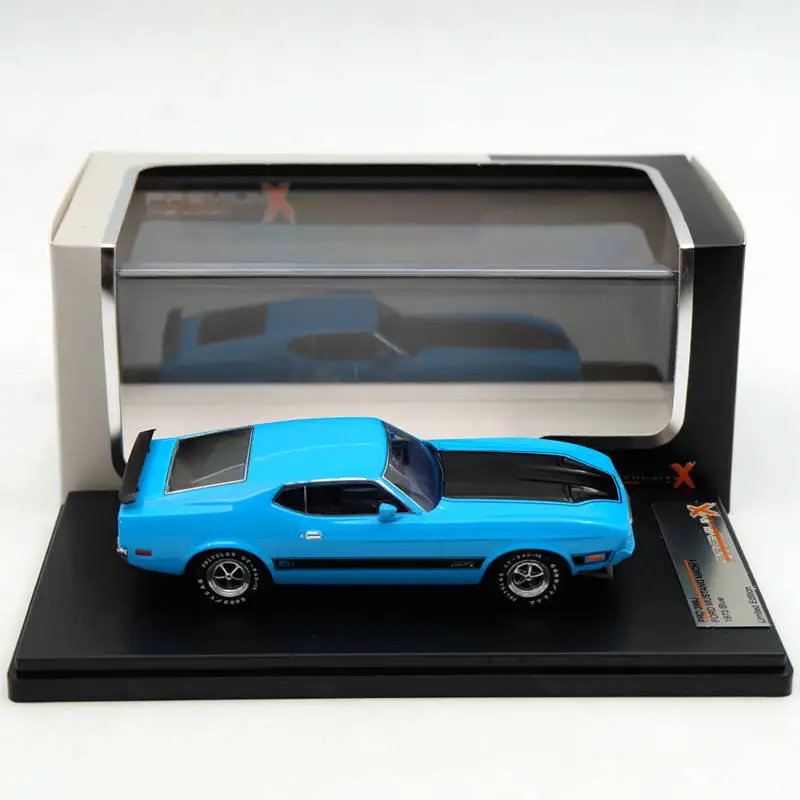 Premium X 1:43 For Ford Mustang Mach 1 1973 Blue PRD399J Models Car Limited Edition Auto Collection
