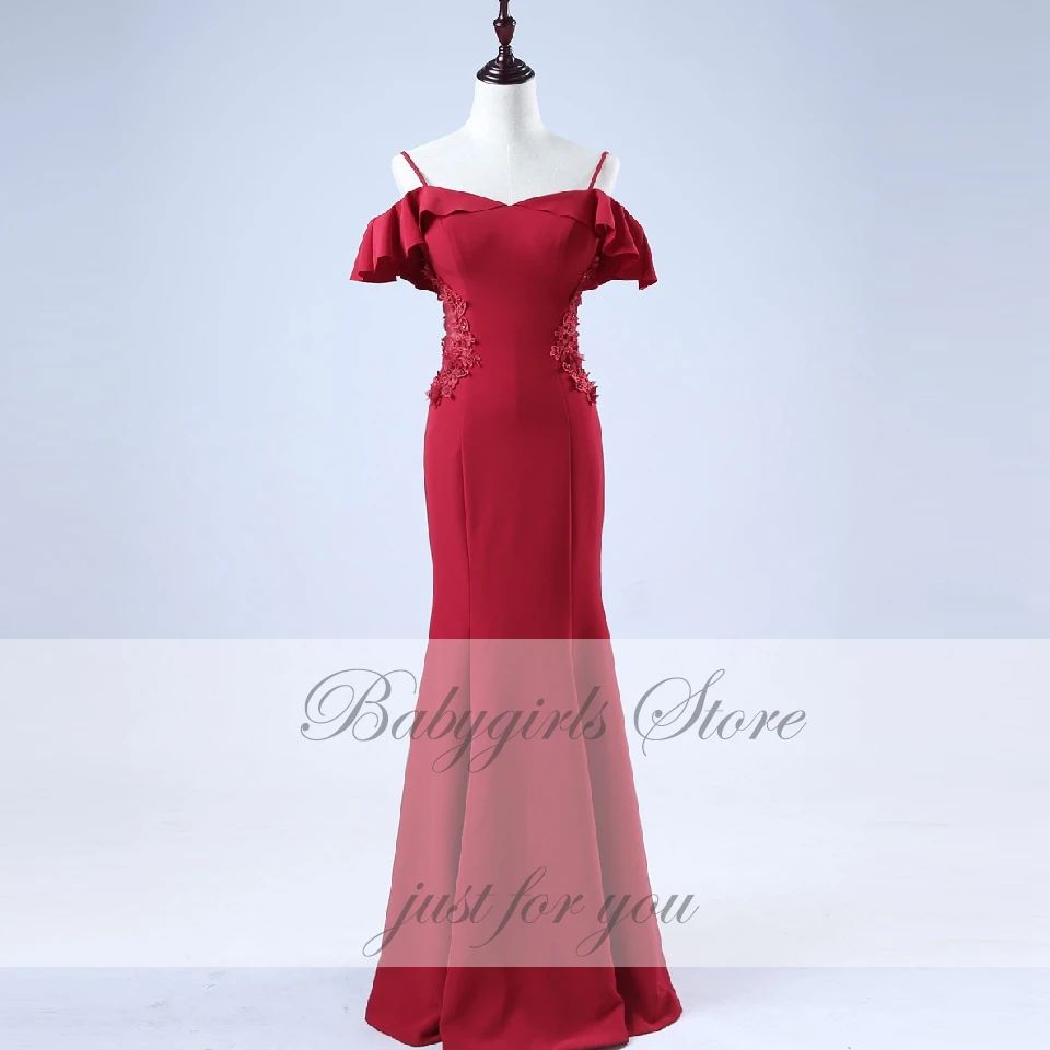 Burgundy Настоящая фотография, вечернее платье русалки,, Vestidos, Формальные вечерние платья, прозрачные, иллюзионные, кружевные, линия талии, бордовые, платья для выпускного вечера - Цвет: Burgundy